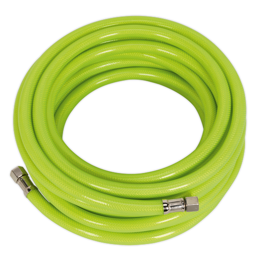 Sealey 10m x Ø8mm High-Visibility Air Hose with 1/4"BSP Unions AHFC10