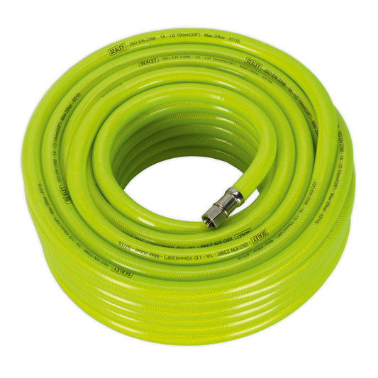 Sealey 20m x Ø10mm High-Visibility Air Hose with 1/4"BSP Unions AHFC2038