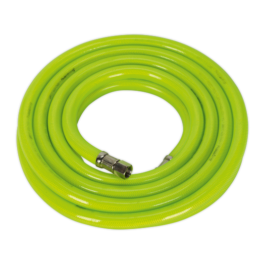 Sealey 5m x Ø10mm High-Visibility Air Hose with 1/4"BSP Unions AHFC538