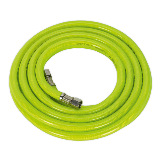 Sealey 5m x Ø8mm High-Visibility Air Hose with 1/4"BSP Unions AHFC5