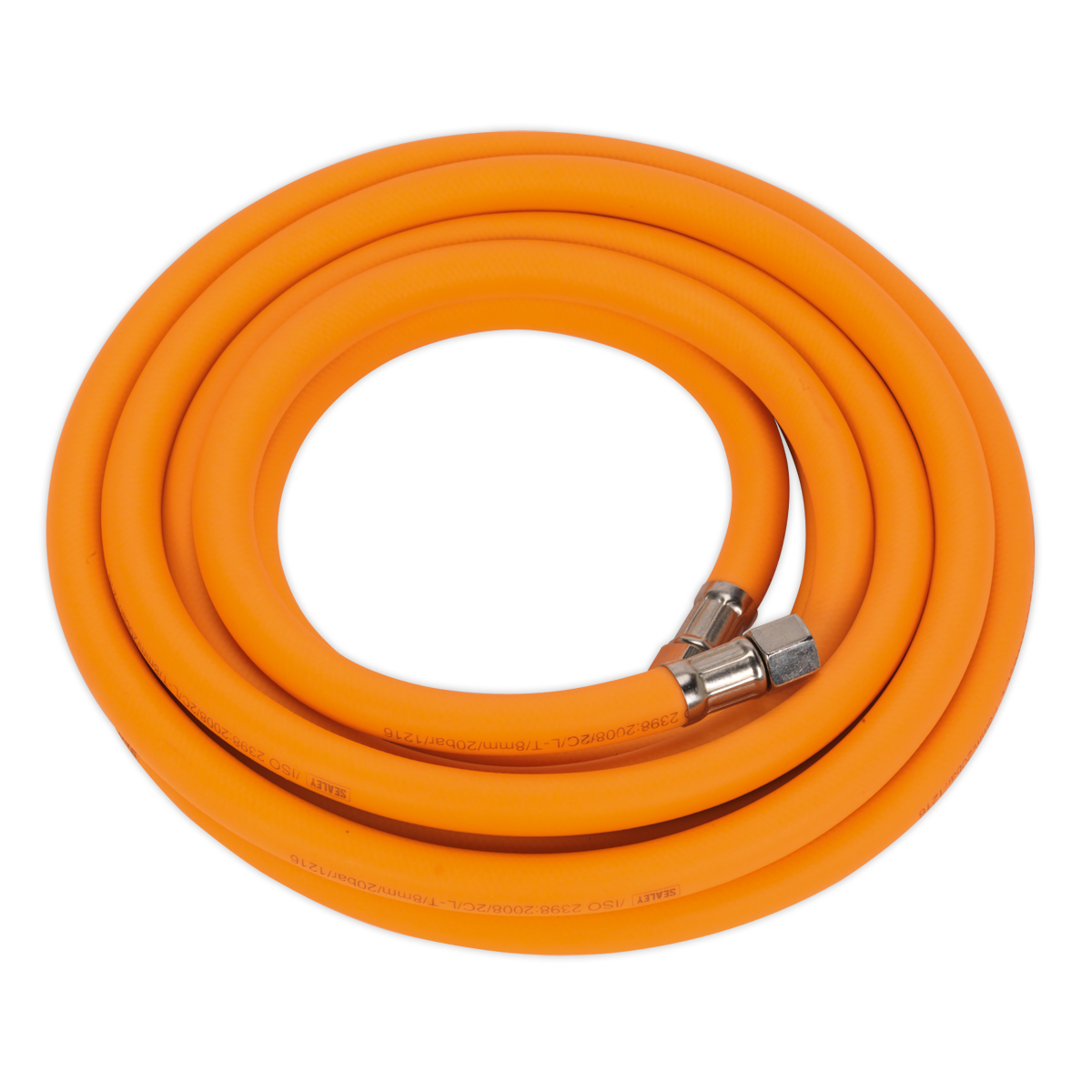 Sealey 5m x Ø8mm High-Visibility Hybrid Air Hose with 1/4"BSP Unions AHHC5