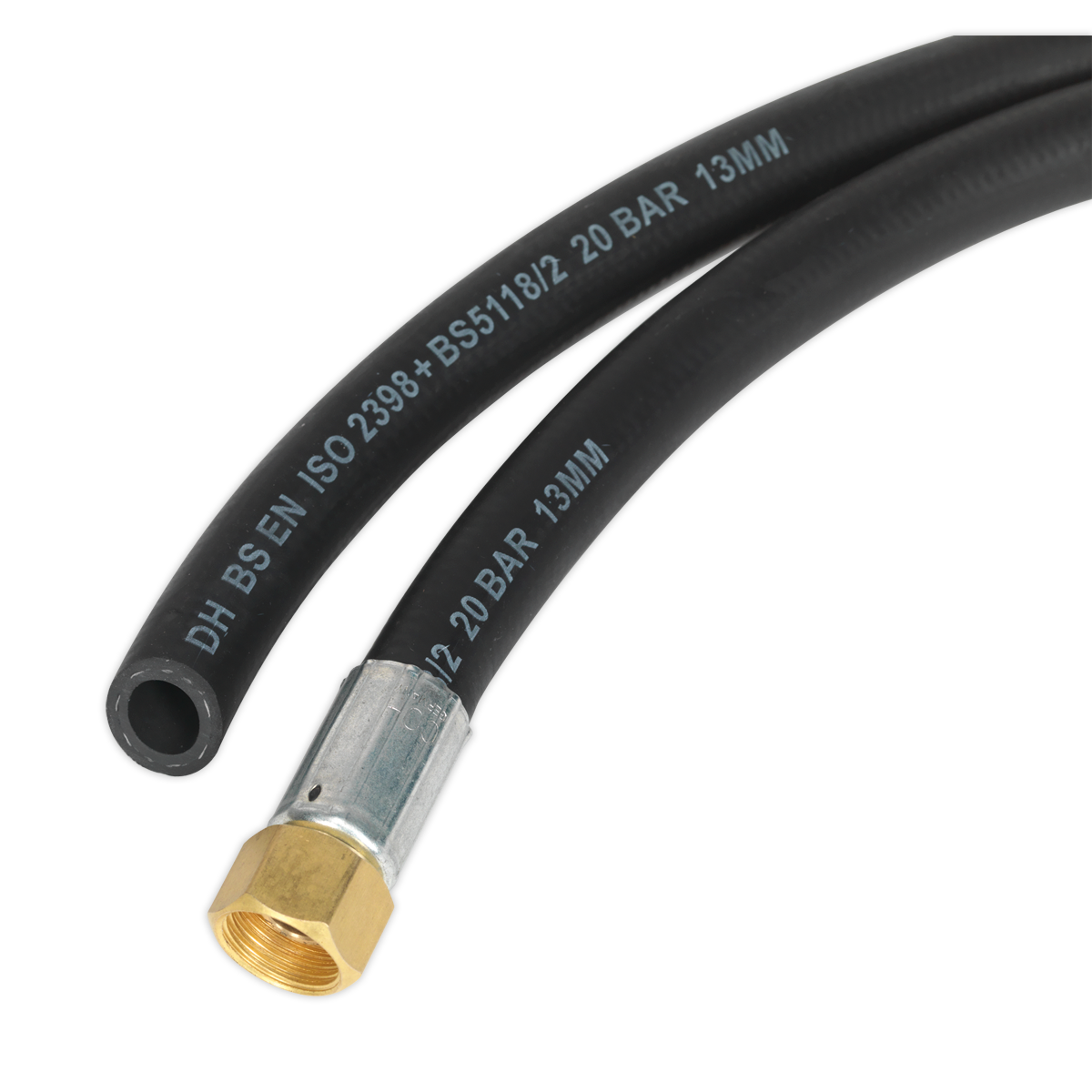 Sealey 15m x Ø13mm High Flow Air Hose Kit with 100 Series Adaptors AHK04