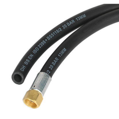 Sealey 15m x Ø13mm High Flow Air Hose Kit with 100 Series Adaptors AHK04