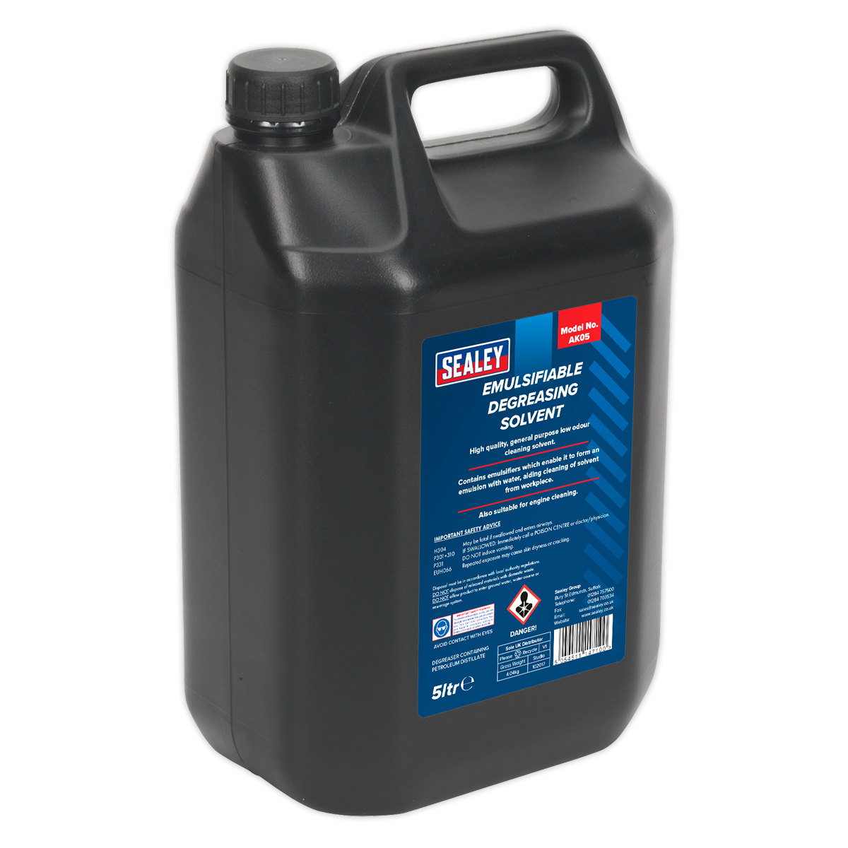 Sealey 5L Emulsifiable Degreasing Solvent AK05