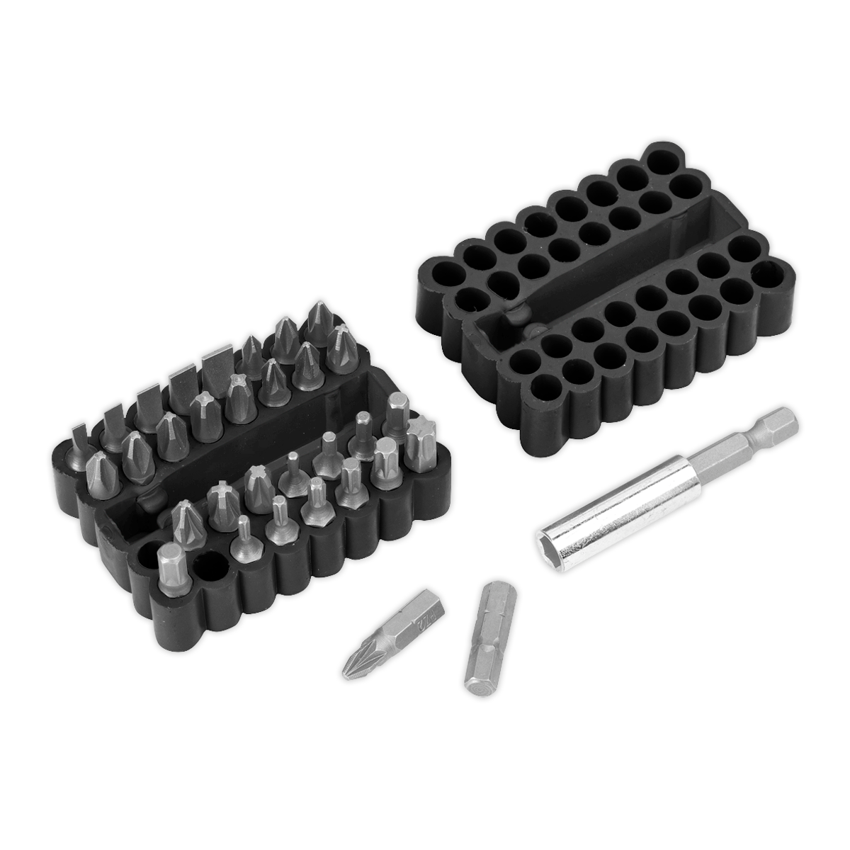 Sealey 33pc Bit & Magnetic Adaptor Set AK110