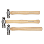 Sealey 3pc Ball Pein Hammer Set with Hickory Shafts AK203