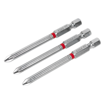 Sealey 75mm Phillips #1 Colour-Coded S2 Power Tool Bit - Pack of 3 AK210510