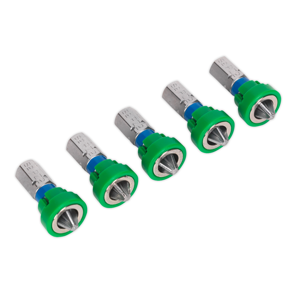 Sealey 25mm Pozi #2 Power Tool Bit with Magnetic Holder - Pack of 5 AK210521