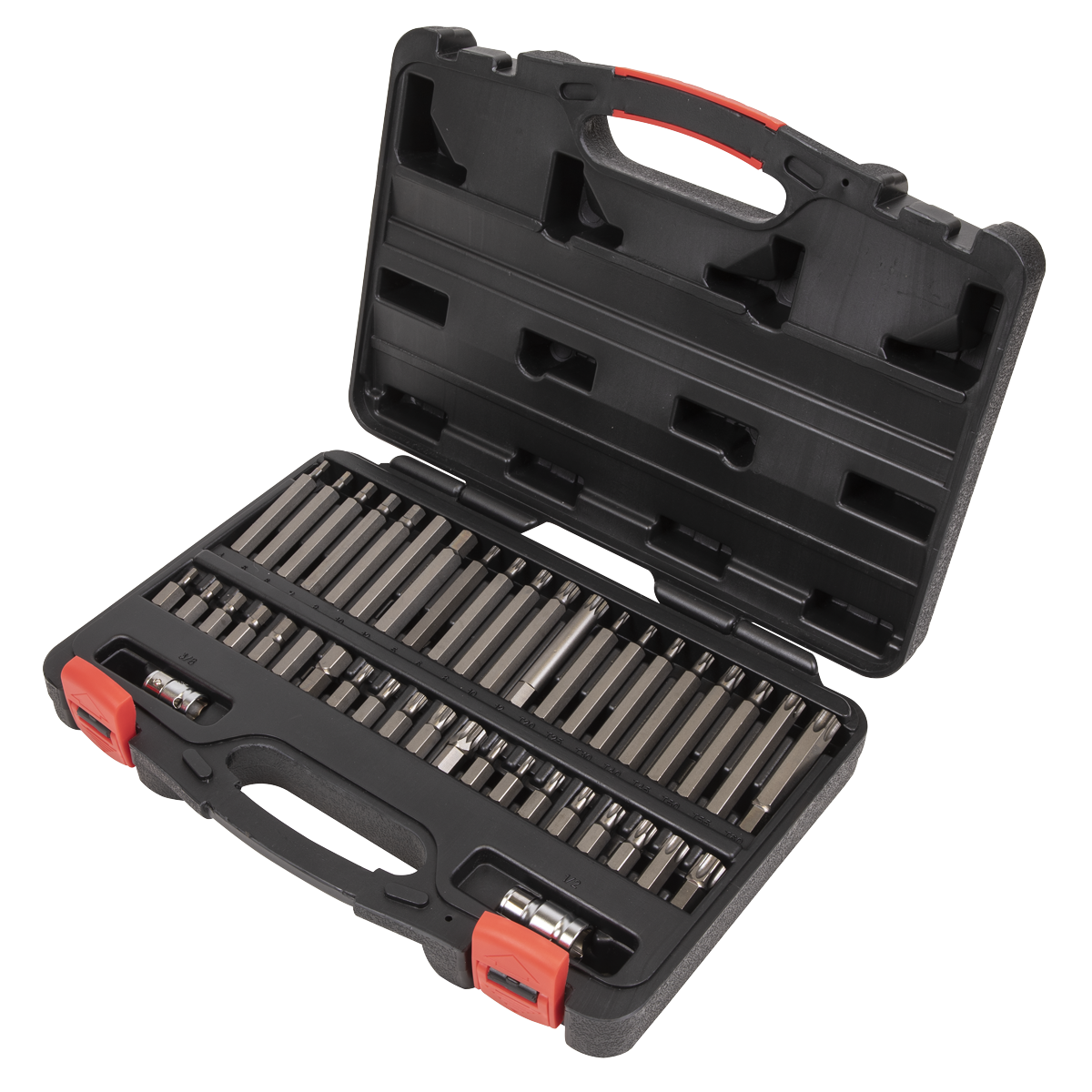 Sealey 42pc 3/8" & 1/2"Sq Drive TRX-Star*/Hex/Spline Bit Set AK21942P