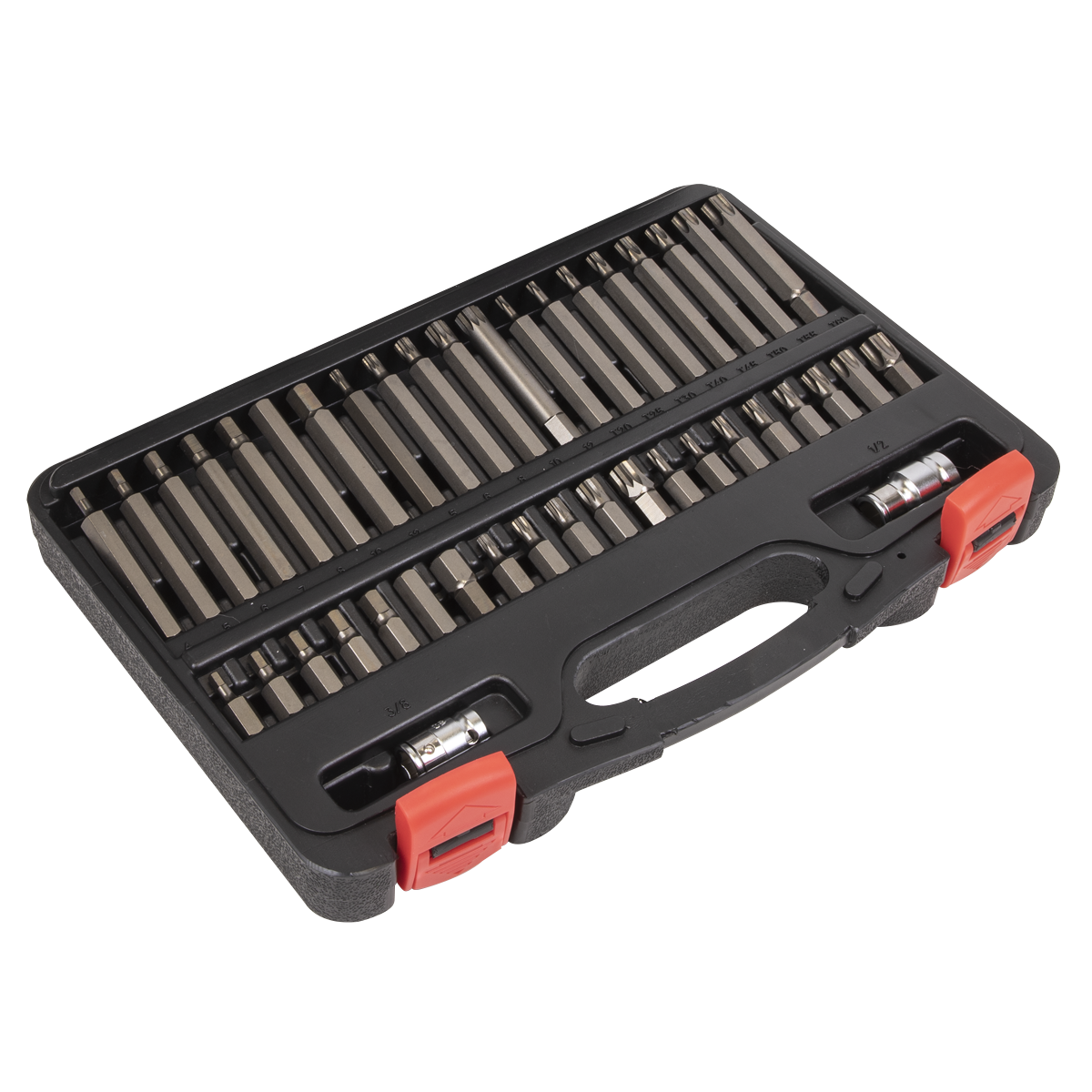 Sealey 42pc 3/8" & 1/2"Sq Drive TRX-Star*/Hex/Spline Bit Set AK21942P