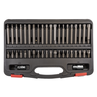 Sealey 42pc 3/8" & 1/2"Sq Drive TRX-Star*/Hex/Spline Bit Set AK21942P