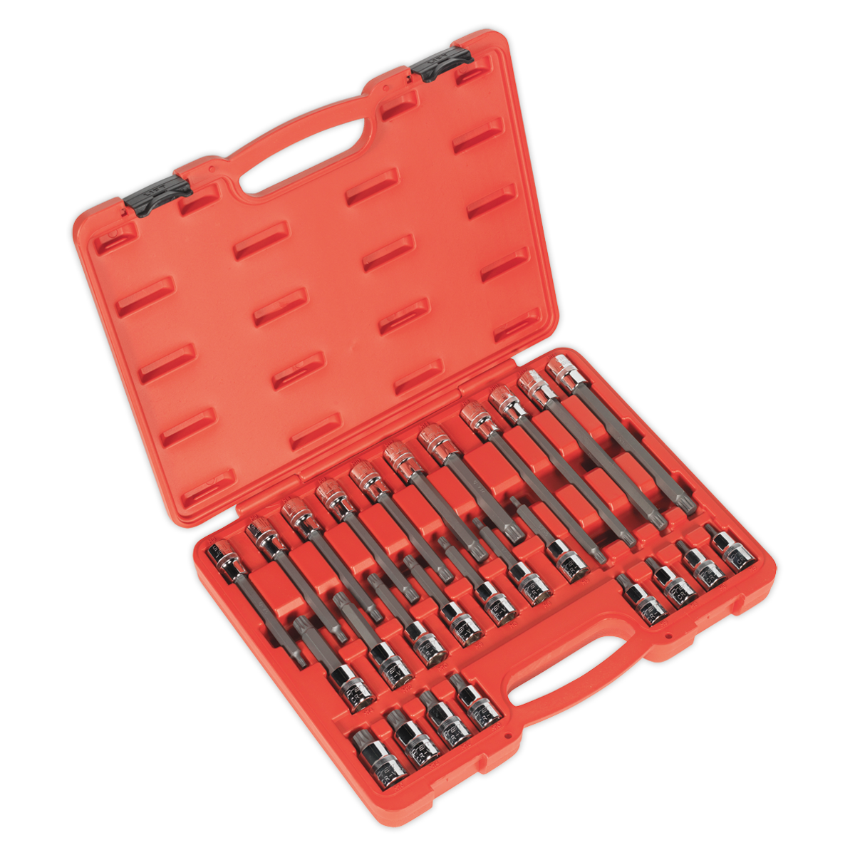 Sealey 26pc 1/2"Sq Drive Spline Socket Bit Set AK2195