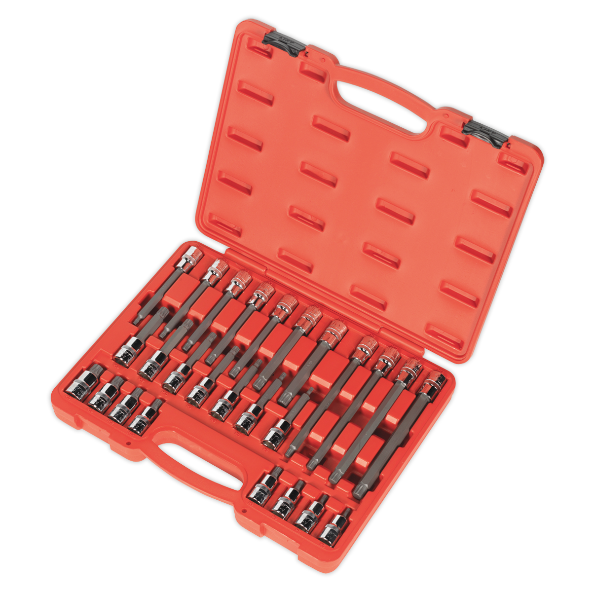 Sealey 26pc 1/2"Sq Drive Spline Socket Bit Set AK2195