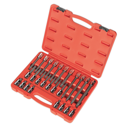 Sealey 26pc 1/2"Sq Drive Spline Socket Bit Set AK2195
