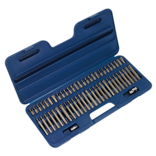 Sealey 56pc 3/8" & 1/2"Sq Drive Security TRX-Star*/Hex/ Ribe/Spline Bit Set AK21956