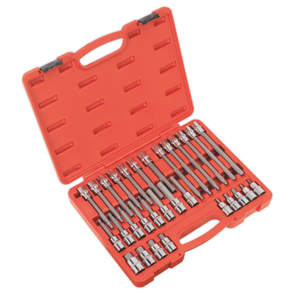 Sealey 30pc 1/2"Sq Drive Hex Socket Bit Set AK2196