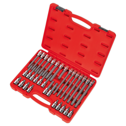 Sealey 32pc 1/2"Sq Drive Ribe Socket Bit Set AK2198