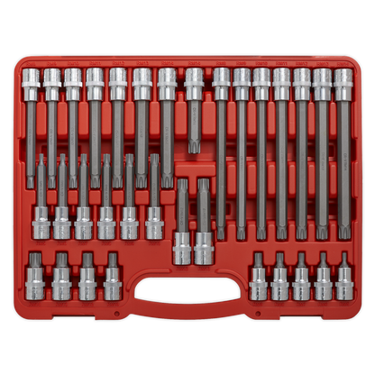 Sealey 32pc 1/2"Sq Drive Ribe Socket Bit Set AK2198