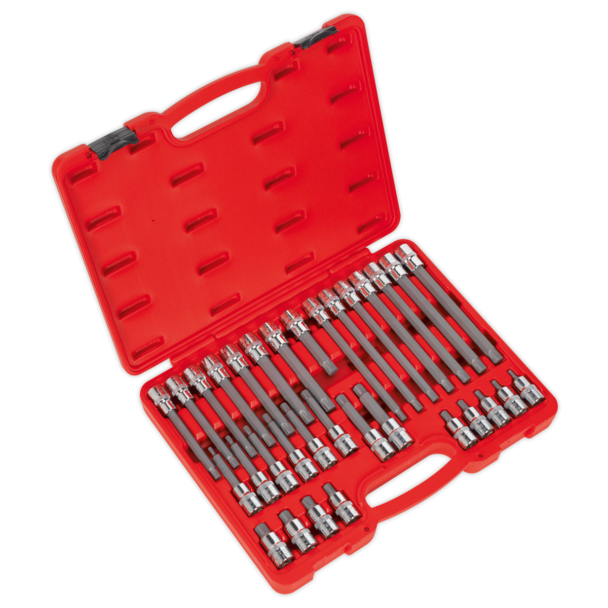 Sealey 32pc 1/2"Sq Drive Ribe Socket Bit Set AK2198
