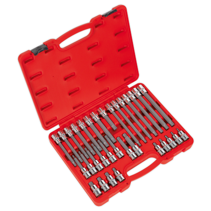 Sealey 32pc 1/2"Sq Drive Ribe Socket Bit Set AK2198