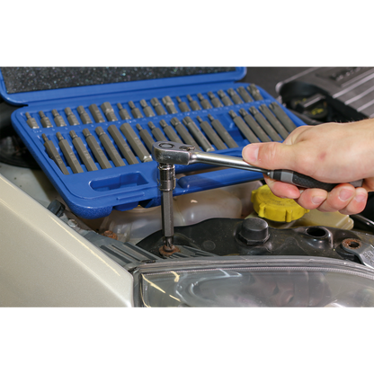 Sealey 42pc 3/8" & 1/2"Sq Drive TRX-Star*/Hex/Spline Bit Set AK219