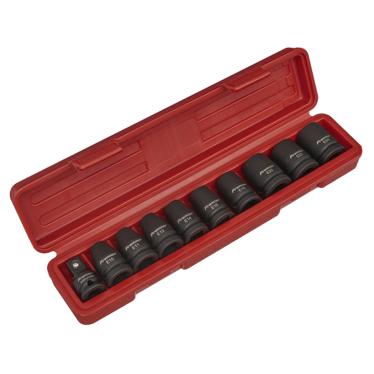 Sealey 10pc 1/2"Sq Drive Impact TRX-Star* Female Socket Set AK2301