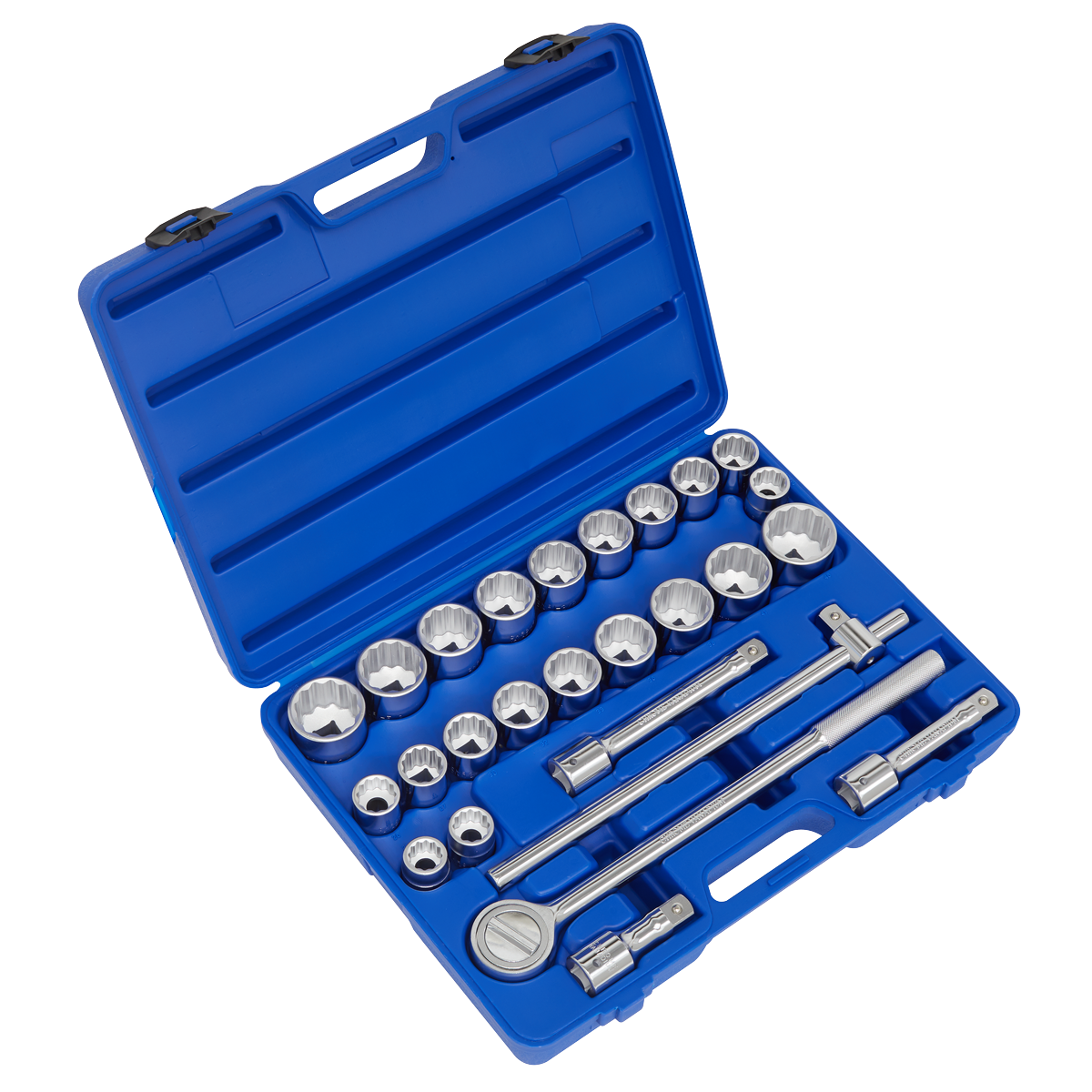 Sealey 26pc 3/4"Sq Drive 12-point WallDrive® Socket Set - Metric/Imperial AK2582