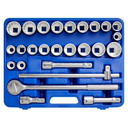 Sealey 26pc 3/4"Sq Drive 12-point WallDrive® Socket Set - Metric/Imperial AK2582