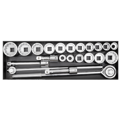 Sealey 22pc 3/4"Sq Drive 12-point WallDrive® Socket Set - Metric/Imperial AK259/CRV