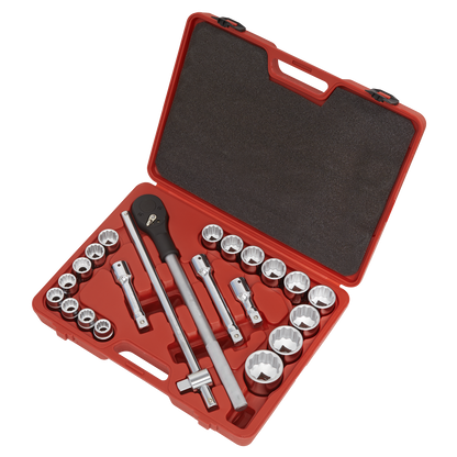 Sealey 22pc 3/4"Sq Drive 12-point WallDrive® Socket Set AK2598