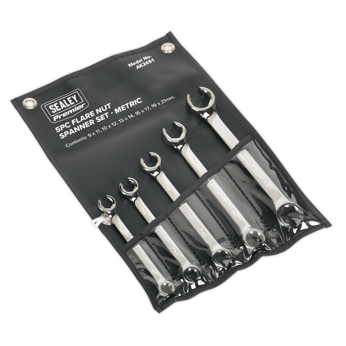 Sealey 5pc Flare Nut Spanner Set AK2651