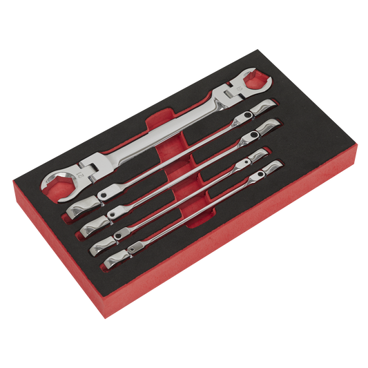 Sealey 5pc Flexi-Head Flare Nut Spanner Set AK2652