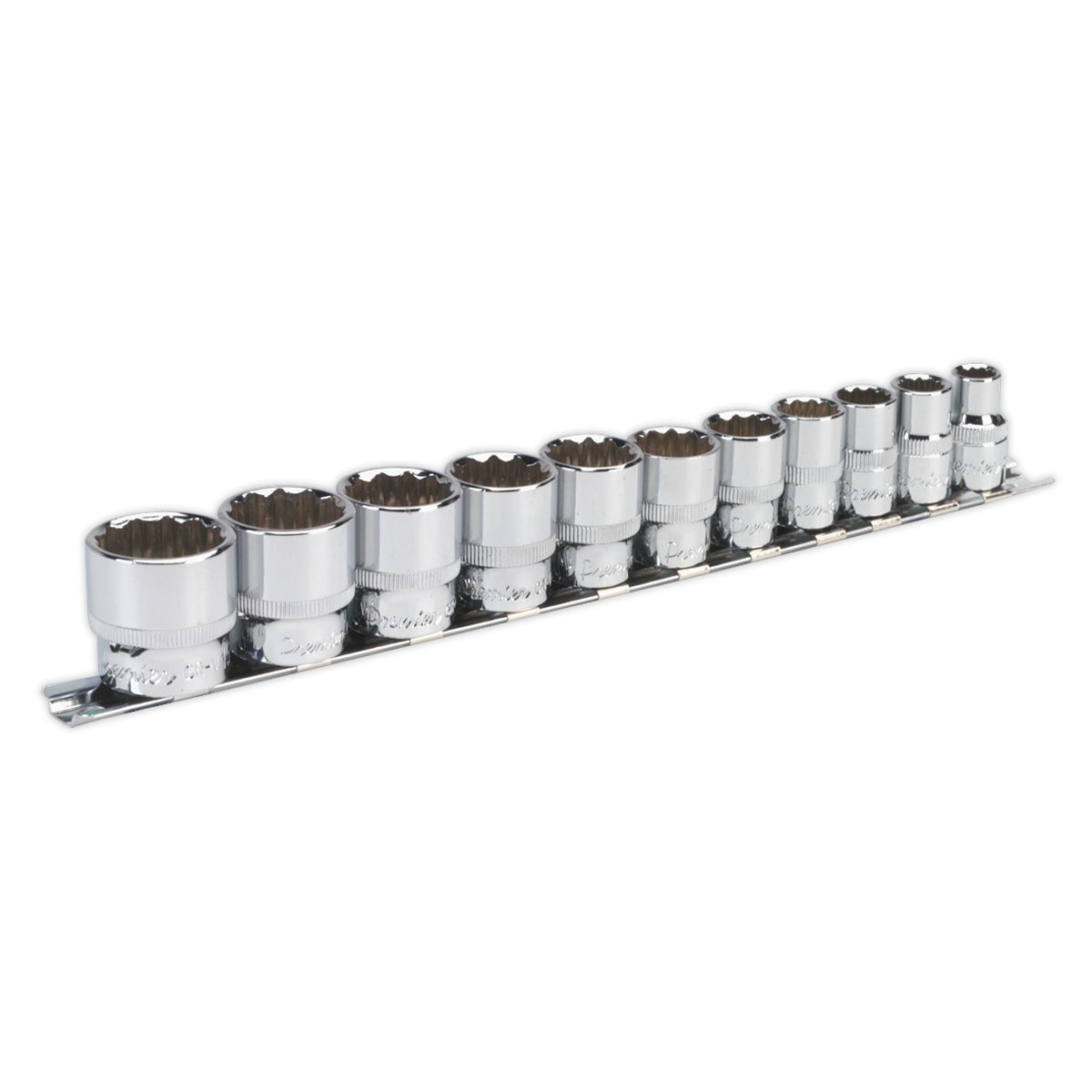 Sealey 11pc 3/8"Sq Drive 12pt WallDrive® Socket Set - Imperial AK2672