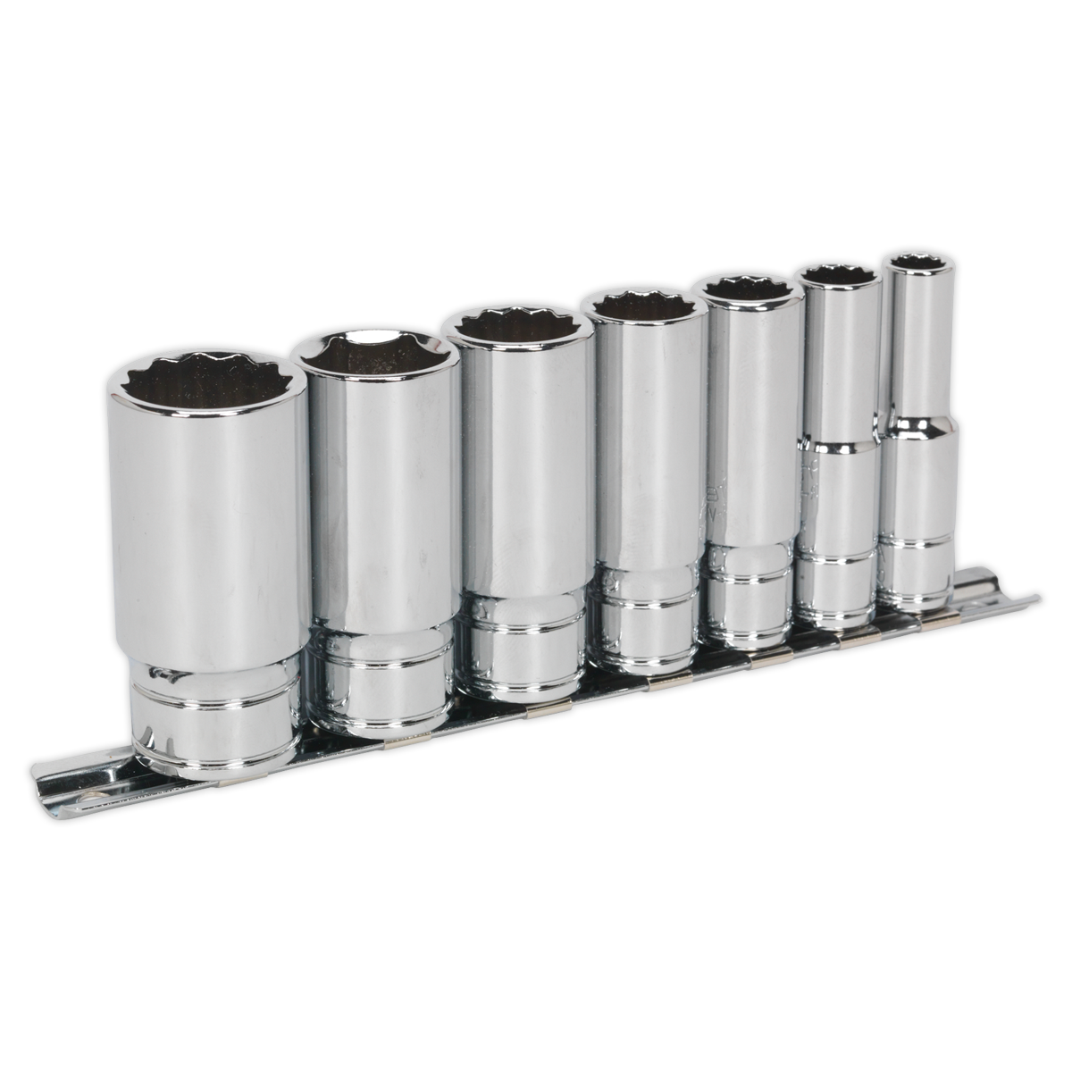 Sealey 7pc 3/8"Sq Drive Deep Socket Set - Whitworth AK2678