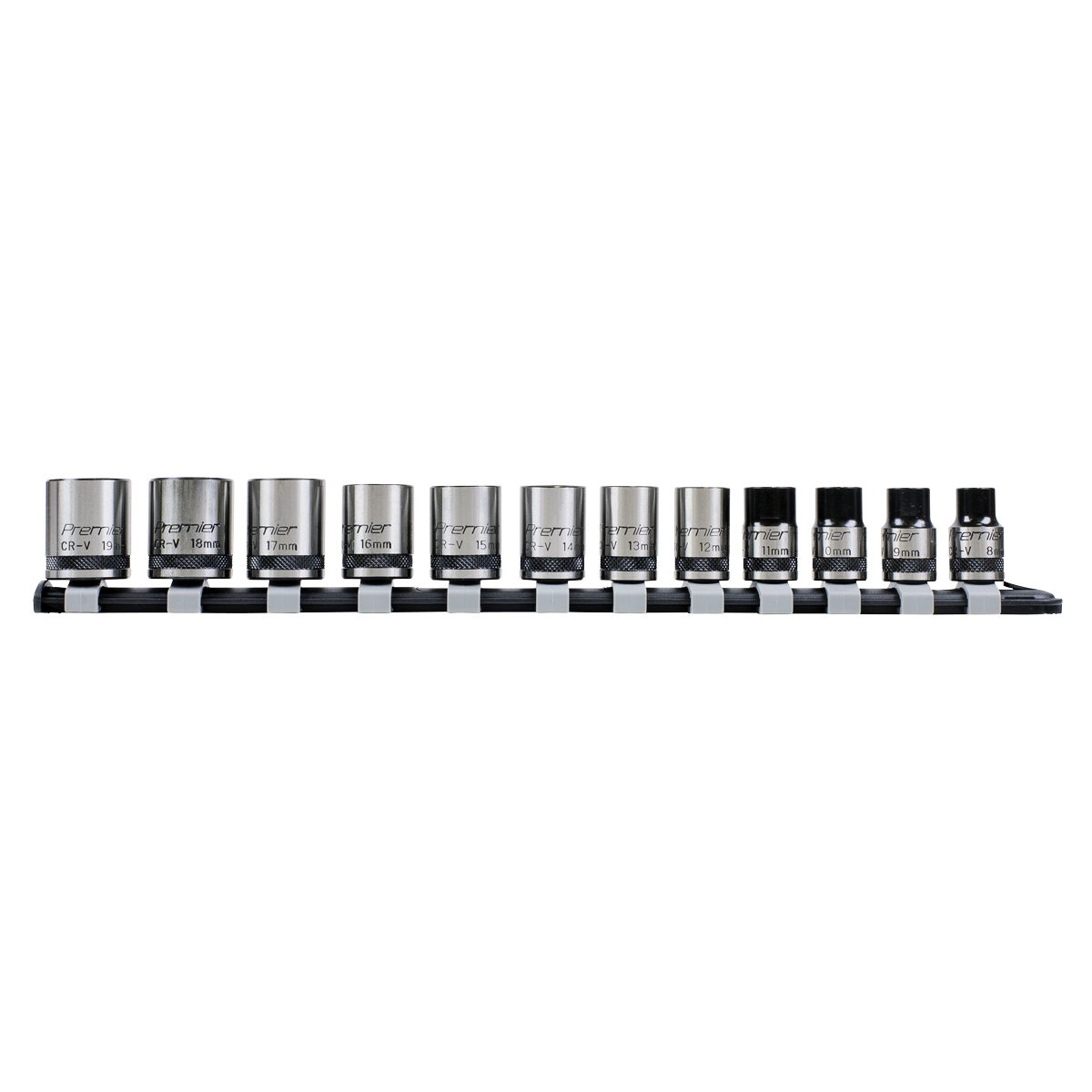 Sealey 12pc 3/8"Sq Drive Lock-On™ Socket Set - Black Series AK2741B