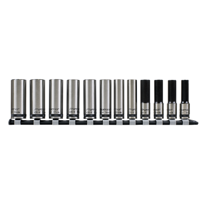Sealey 12pc 3/8"Sq Drive Deep Lock-On™ Socket Set - Black Series AK2744B