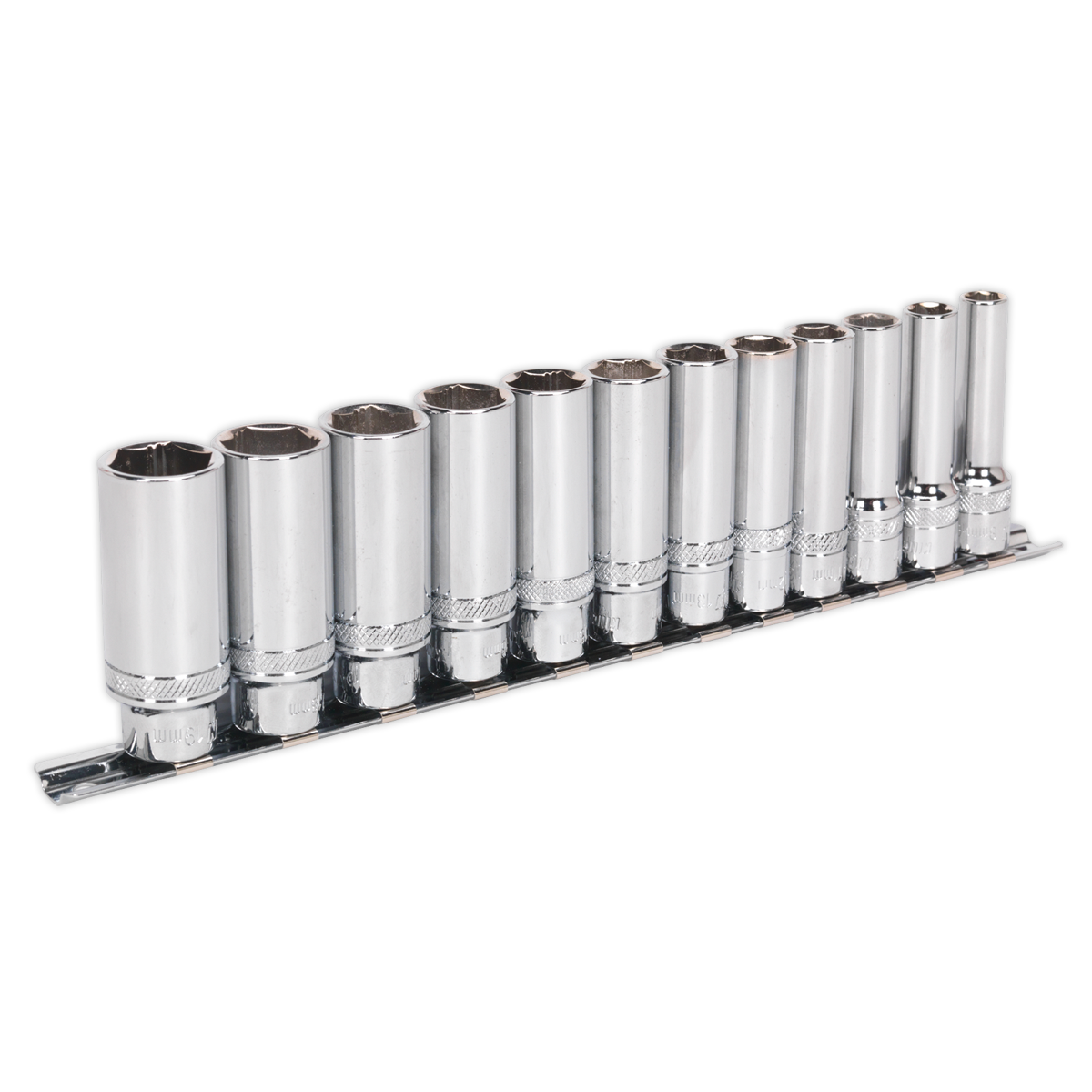 Sealey 12pc 3/8"Sq Drive Deep Lock-On™ Socket Set AK2744