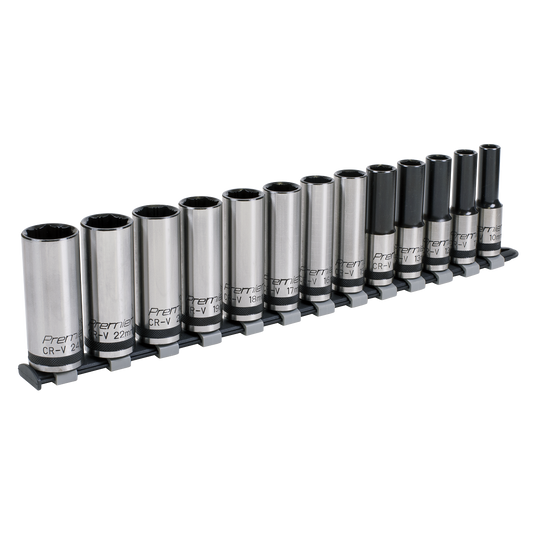 Sealey 13pc 1/2"Sq Drive Deep Lock-On™ Socket Set - Black Series AK2745B