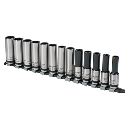 Sealey 13pc 1/2"Sq Drive Deep Lock-On™ Socket Set - Black Series AK2745B