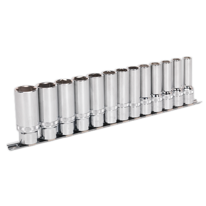 Sealey 13pc 1/2"Sq Drive Deep Lock-On™ Socket Set AK2745