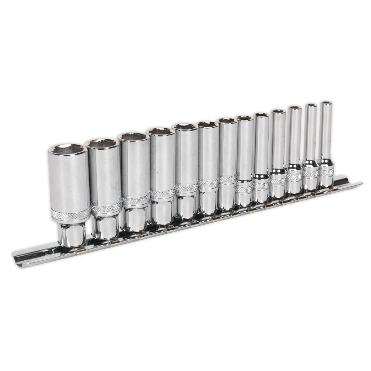 Sealey 13pc 1/4"Sq Drive Deep Lock-On™ Socket Set AK2747
