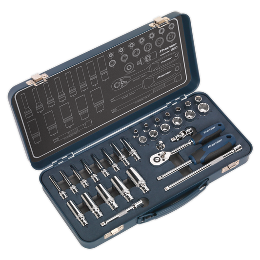 Sealey 32pc 1/4"Sq Drive Lock-On™ Socket Set AK27480