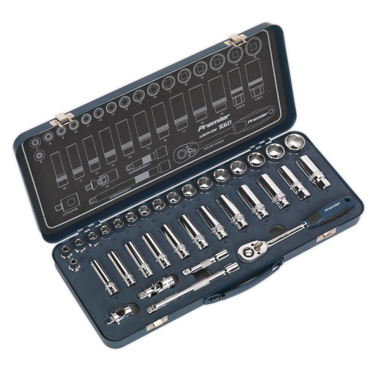 Sealey 34pc 3/8"Sq Drive Lock-On™ Socket Set AK27481