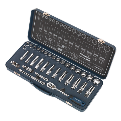 Sealey 34pc 3/8"Sq Drive Lock-On™ Socket Set AK27481