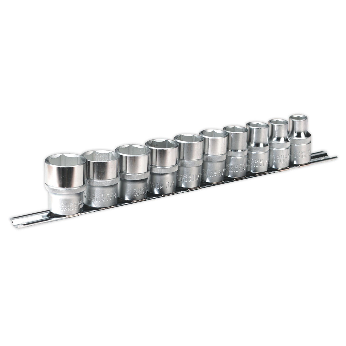 Sealey 10pc 1/2"Sq Drive WallDrive® Socket Set - Imperial AK2781