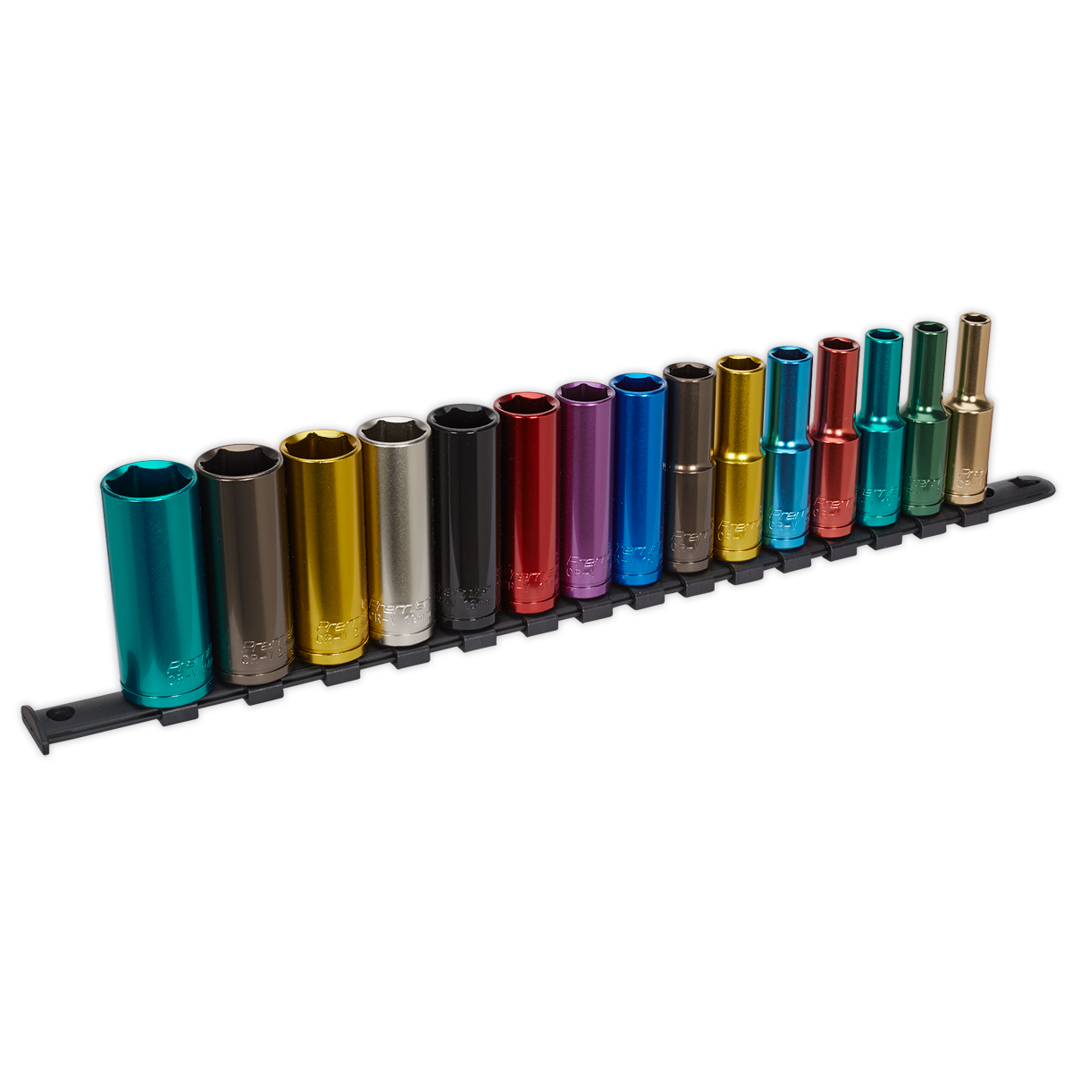 Sealey 15pc 1/2"Sq Drive Deep Multi-Coloured Socket Set AK2874D