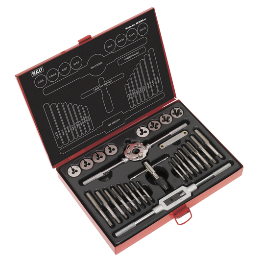 Sealey 28pc Mechanic’s Tap & Die Set Split Dies - Metric AK3028