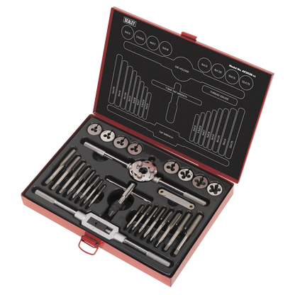 Sealey 28pc Mechanic’s Tap & Die Set Split Dies - Metric AK3028
