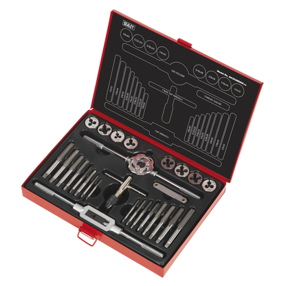 Sealey 28pc Tap & Die Set Split Dies - Imperial BSW AK3028BSW