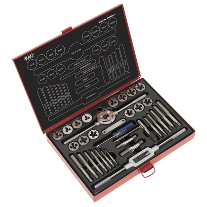 Sealey 33pc Tap & Die Set Split Dies - Metric/UNF/BSP AK3033